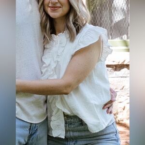 White Ruffled Blouse